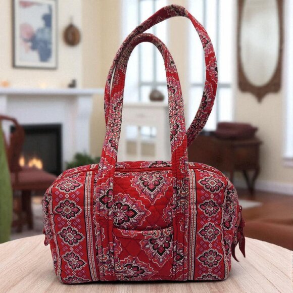Vera Bradley Handbags - Vera Bradley Red Duffle Small/Med Handbag Frankly Scarlet Fall 2008